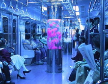 Лава лампа в метро. Сеул, Корея.